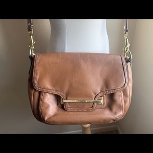 Brown leather Coach crossbody bag